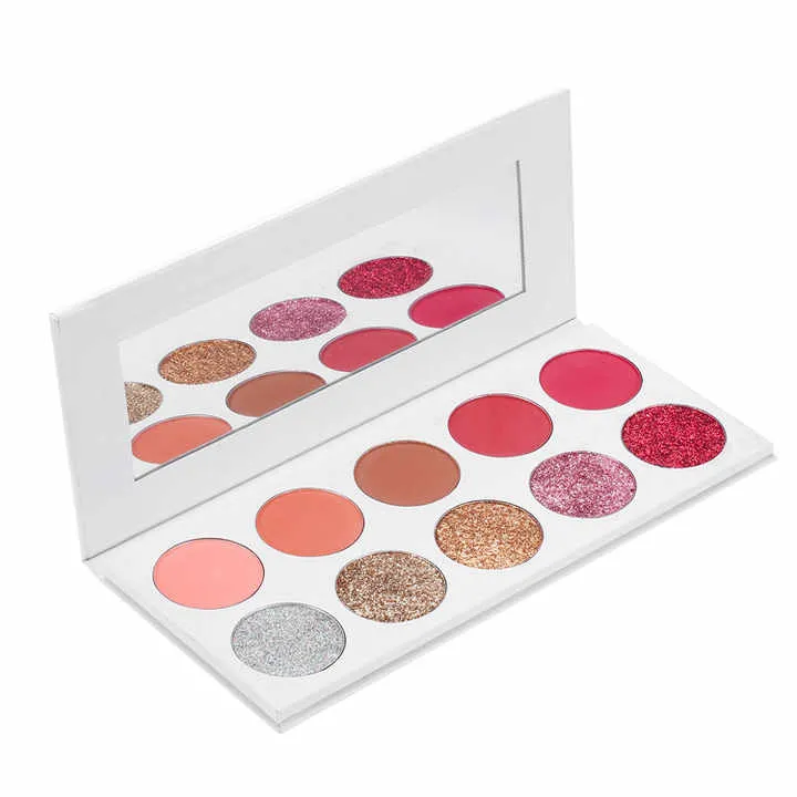 10 Colors Cosmetics Import China Loose Eyeshadow Pigment Eyeshadow 10 ألوان مستحضرات تجميل استيراد الصين فضفاضة بريق ظلال العيون الصباغ ظلال العيون