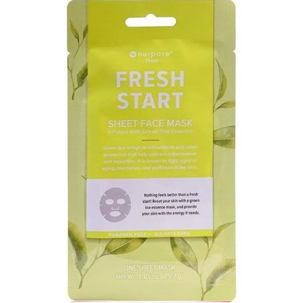 6 Pc Set Sheet Fresh Facial Masks Cleansing Nu-Pore Skin Care Assorted Essences