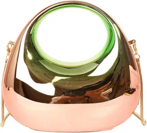 Acrylic Clutch Purse for Women Y2k Party Evening Bag Fashion Underarm Bag Round Shoulder Bag Prom Wedding Handbagbag1901OWOISS