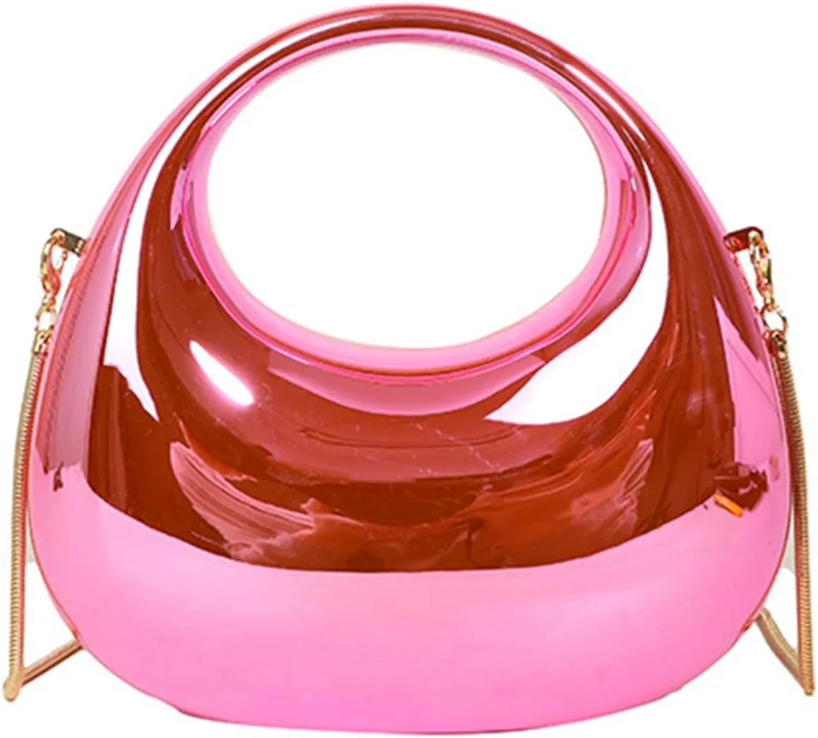 Acrylic Clutch Purse for Women Y2k Party Evening Bag Fashion Underarm Bag Round Shoulder Bag Prom Wedding Handbagbag318OWOISS