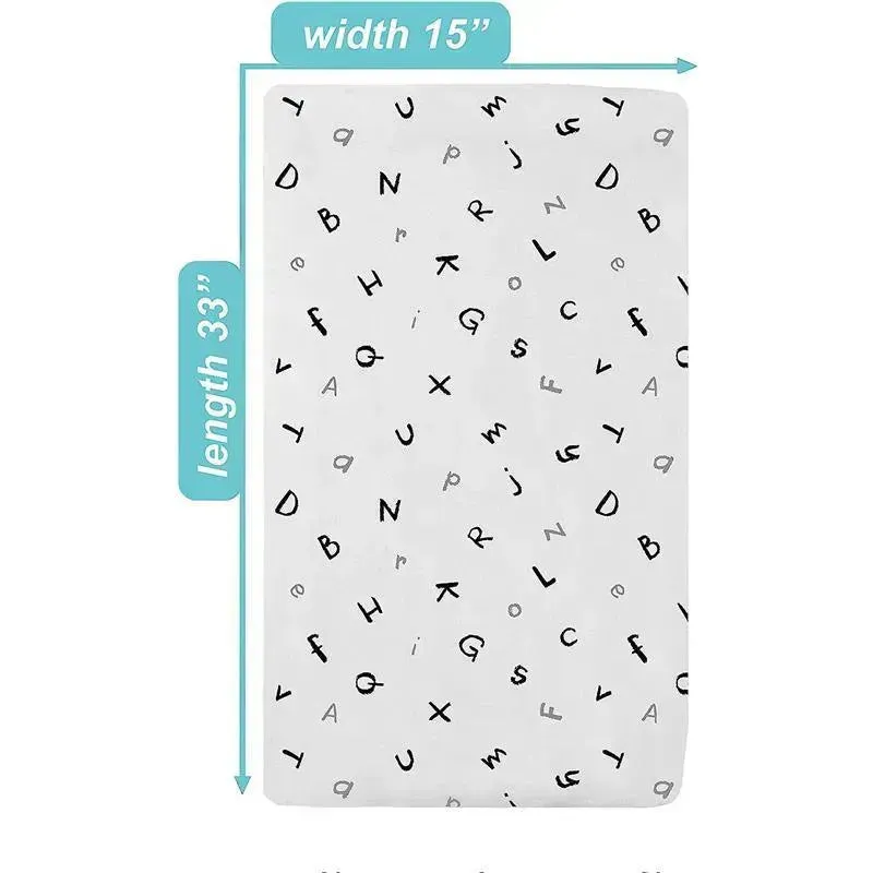 American Baby - Fitted Bassinet Sheet Printed 100% Natural Cotton Jersey Knit, Alphabet