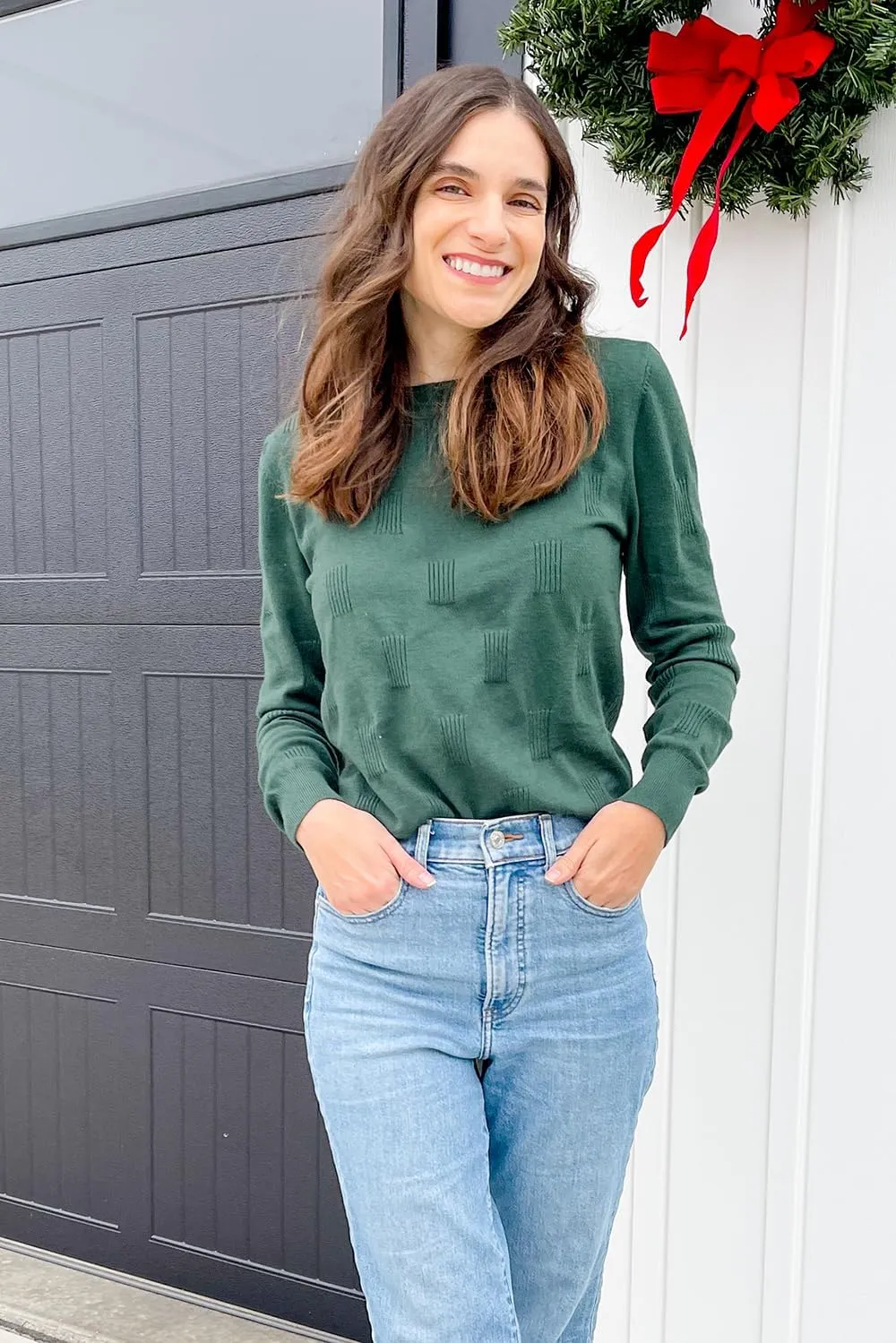 Arach&Cloz Womens Knit Sweater Long Sleeve Pullover Tops Trendy Dressy Casual Business Spring Clothes Outfit Fashion 2025