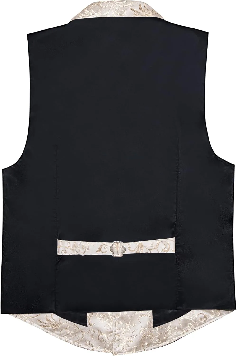 Barry.Wang Mens Paisley Victorian Suit Vest Tailored Collar Formal/Leisure Steampunk Gothic Waistcoat
