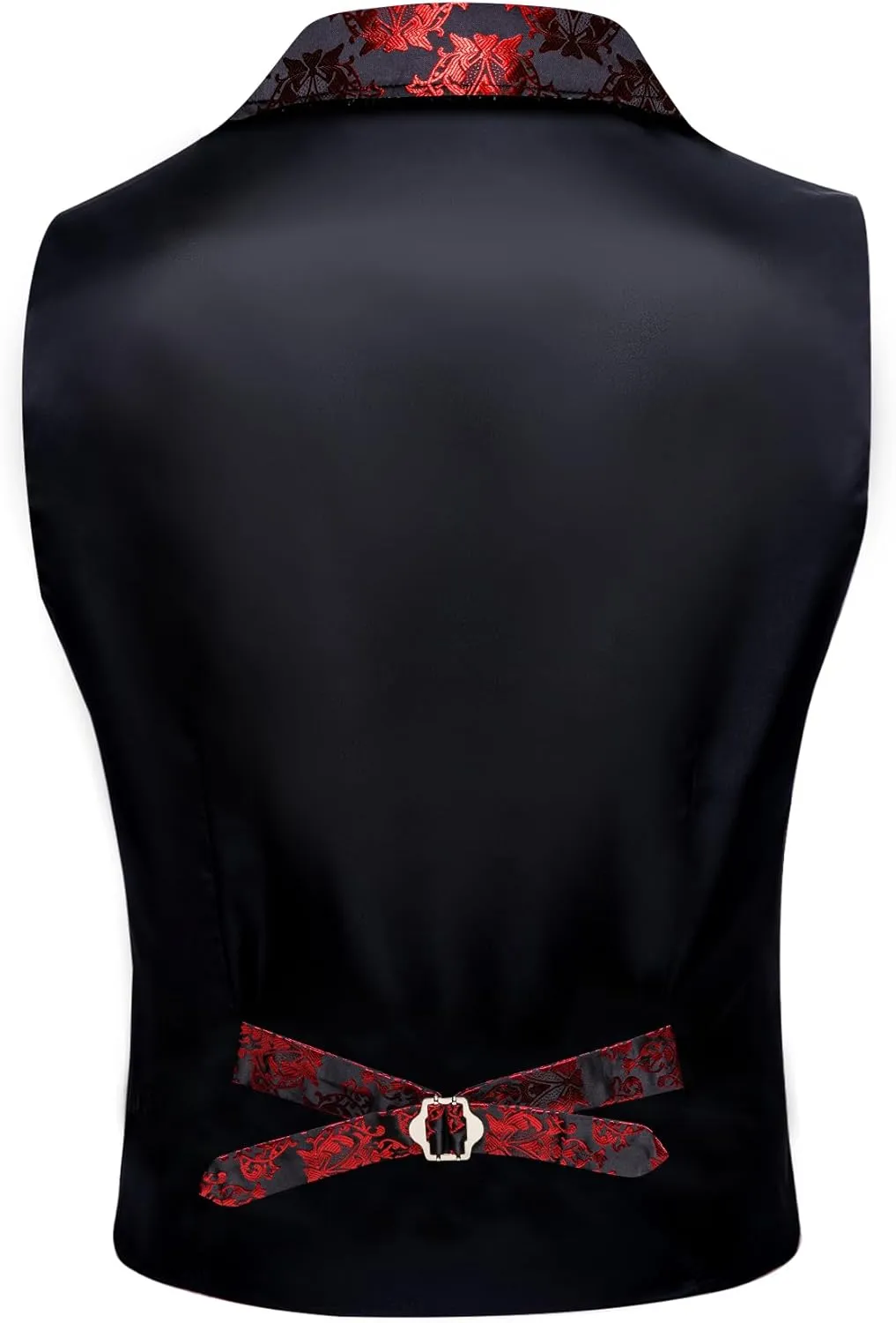 Barry.Wang Mens Paisley Victorian Suit Vest Tailored Collar Formal/Leisure Steampunk Gothic Waistcoat