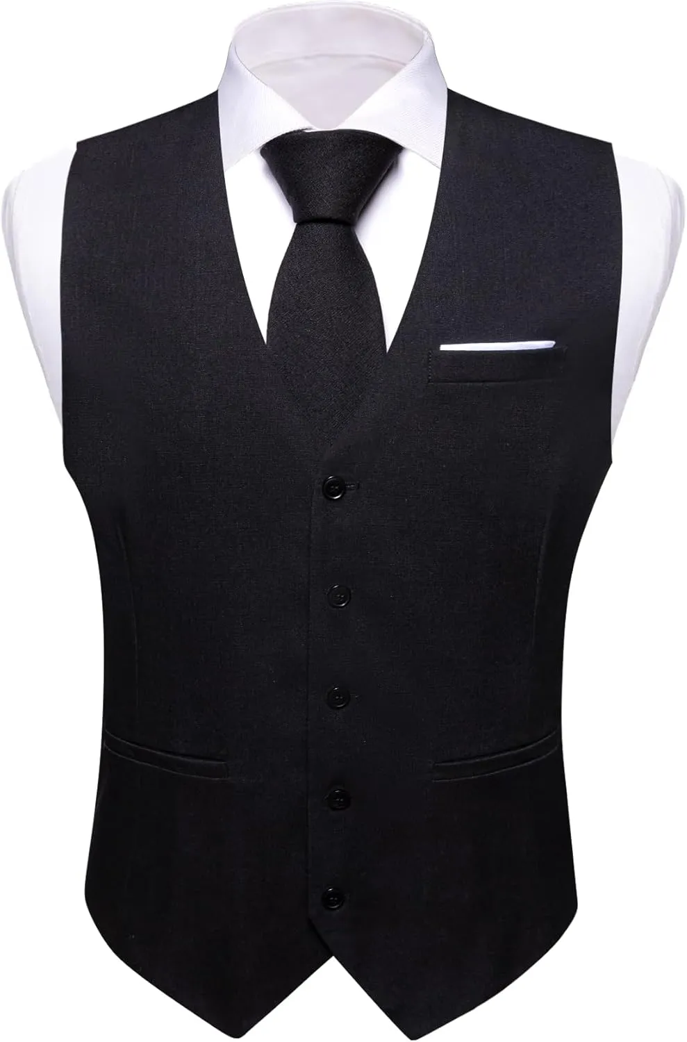 Barry.Wang Mens Plaid Suit Waistcoat Wool Blend Tailored Collar/V-neck 3 Pocket Check Vest Formal/Leisure