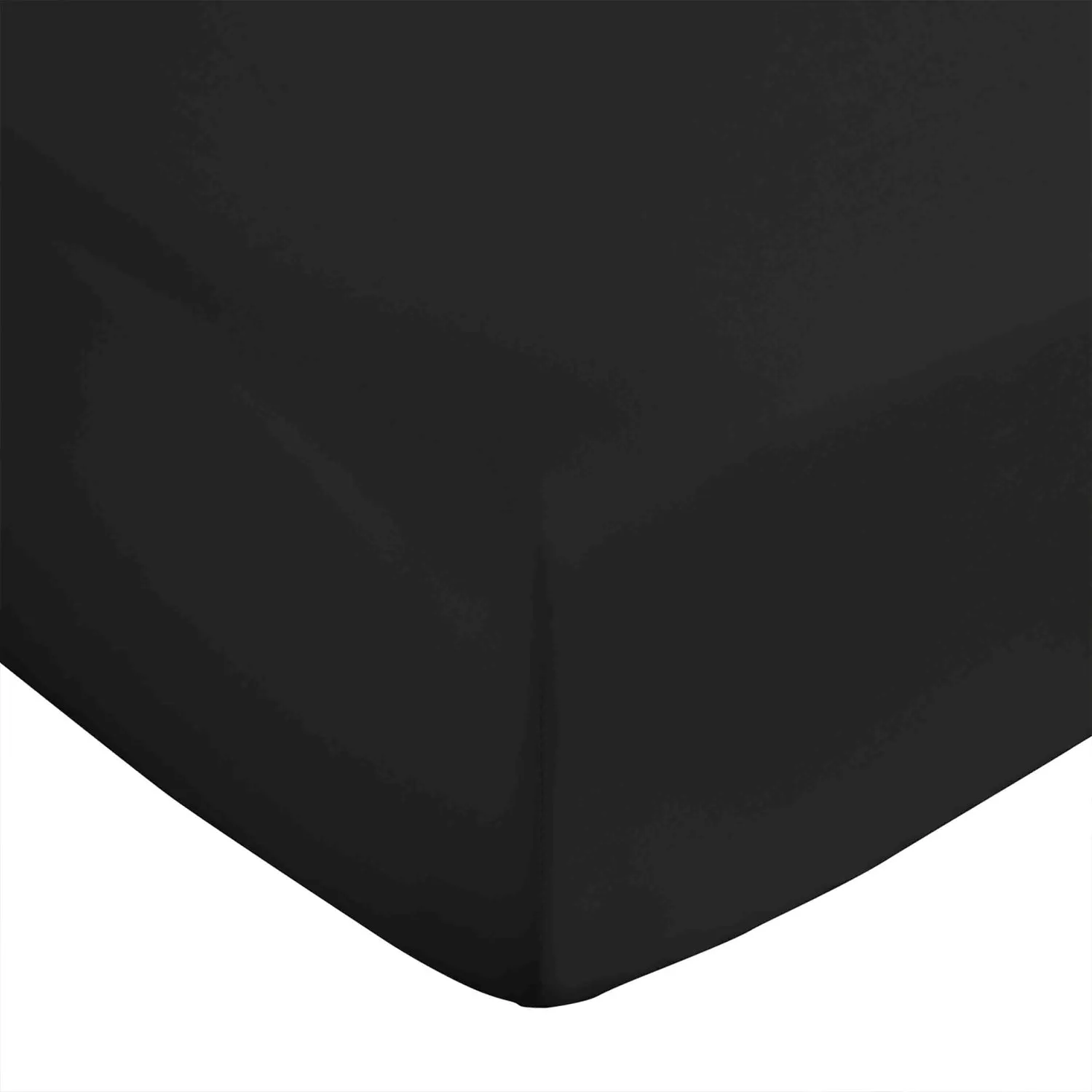 Bianca Black 400TC 100% Cotton Sateen Extra Deep (36cm) Fitted Sheet