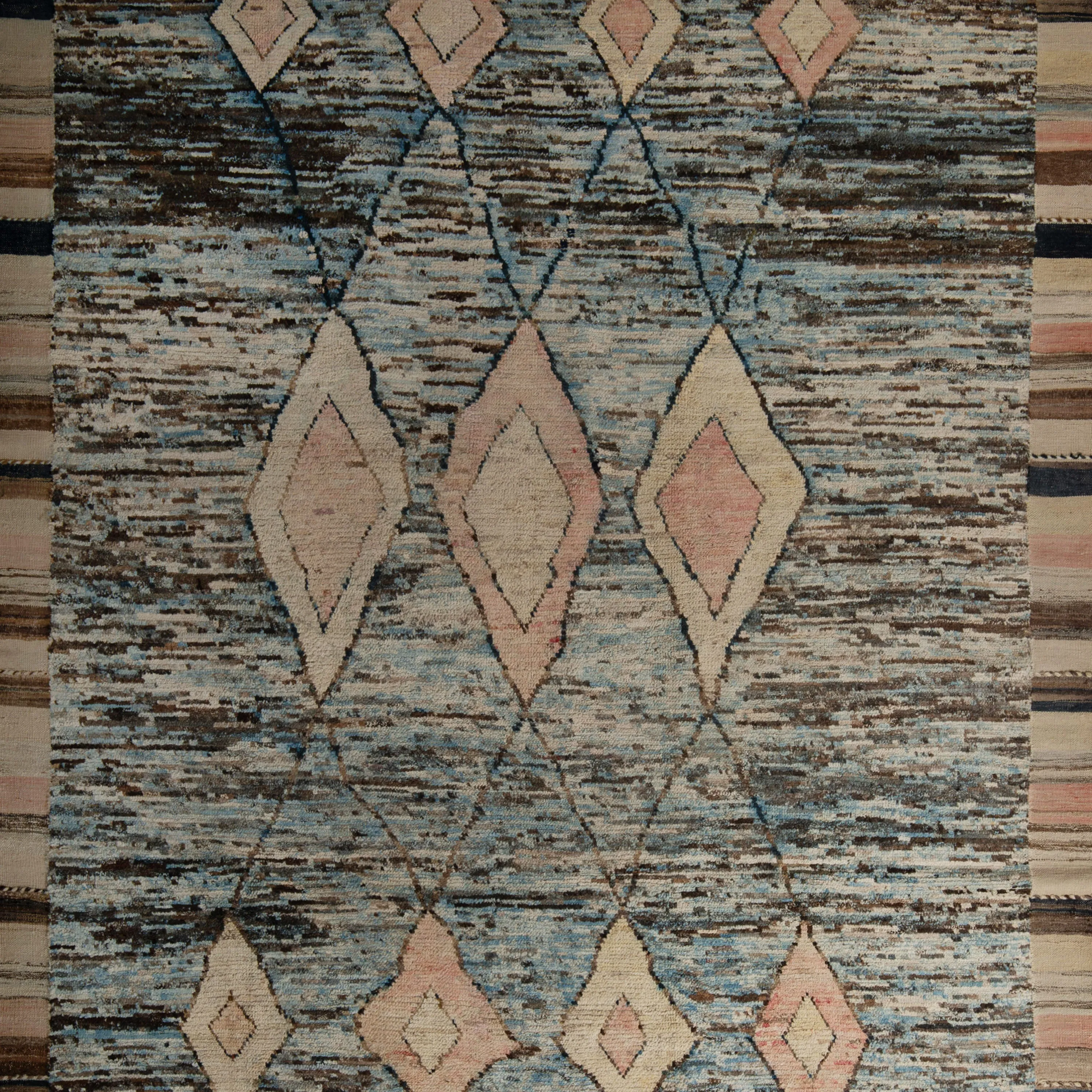 Blue Zameen Transitional Wool Rug- 8'6" x 12'3"