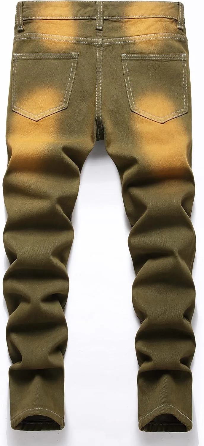 Boy's Ripped Distressed Skinny Fit Fashion Slim Washed Kids Denim Jeans Pants