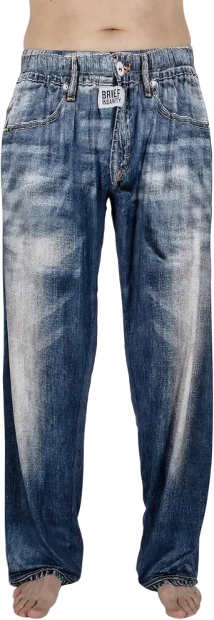 BRIEF INSANITY Pajama Pants Looks Like Blue Jeans (S-XXL) | Loungewear Pant- PJ Bottoms