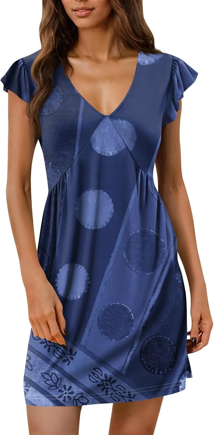 Casual Summer Dresses Vintage Flower Flowy Dress Trendy Vocation Beach Sundresses Cruise Outfits 2025