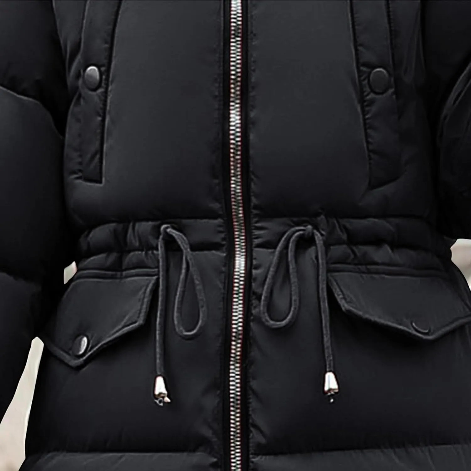 Ceboyel Women Long Puffer Winter Coat Faux Fur Hood Winter Bubble Coats Jacket Trendy Puffy Jackets Warm Outerwear Clothing
