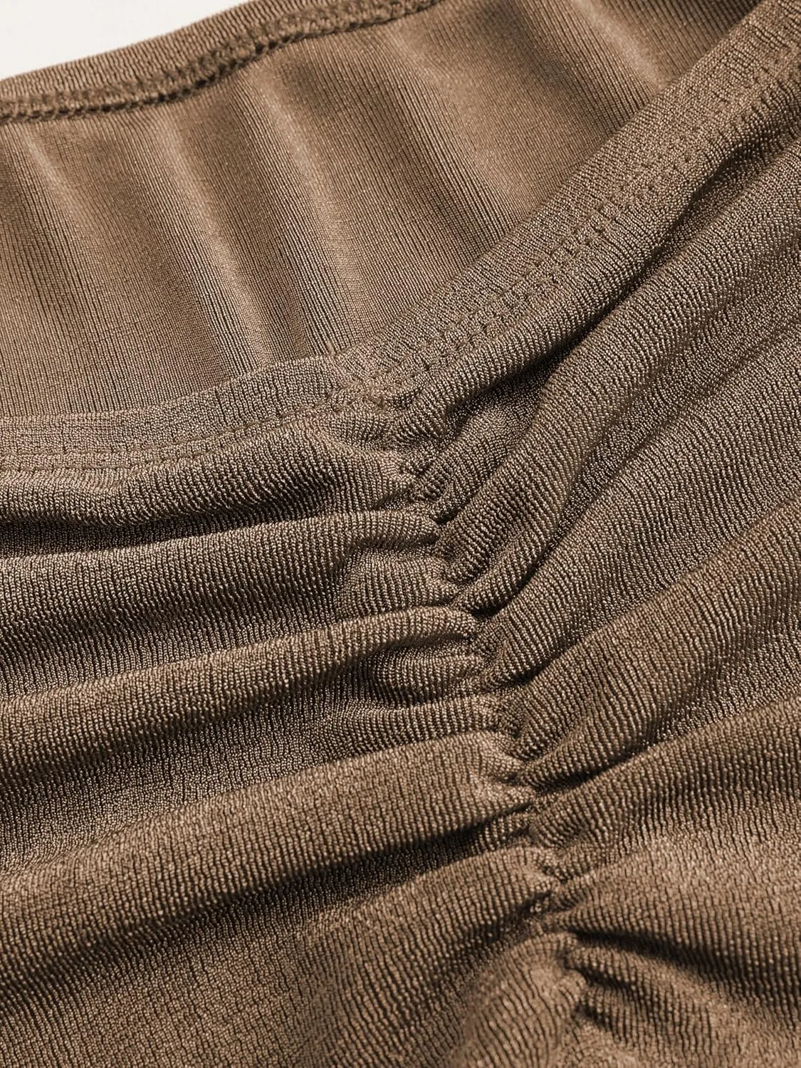 CIDER High Waist Skirts for Women Mermaid Skirt Fishtail Ruched Bodycon Long Maxi Skirt Lettuce Trim Stretchy