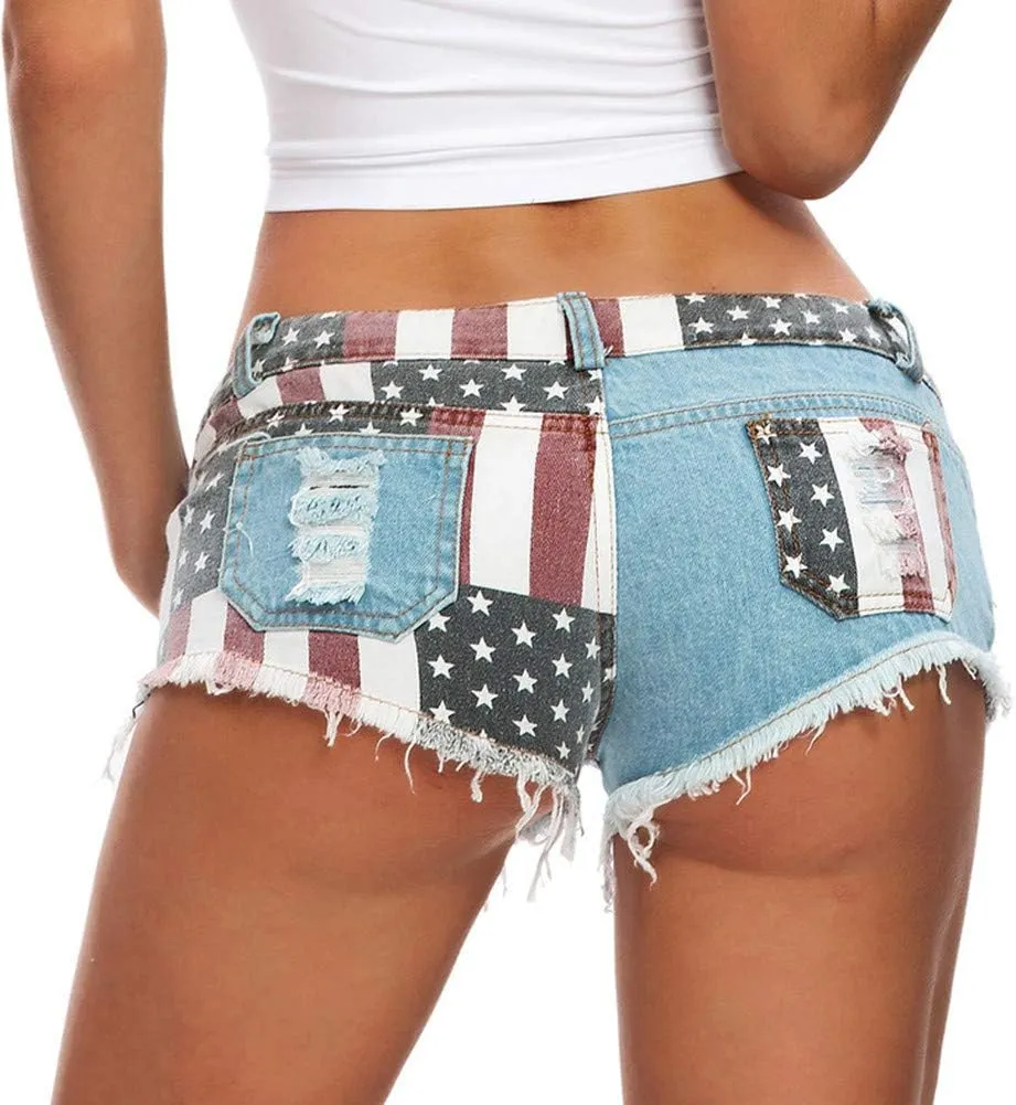 Cresay Women's Sexy Cut Off Denim Jeans Shorts Mini Hot Pants Clubwear