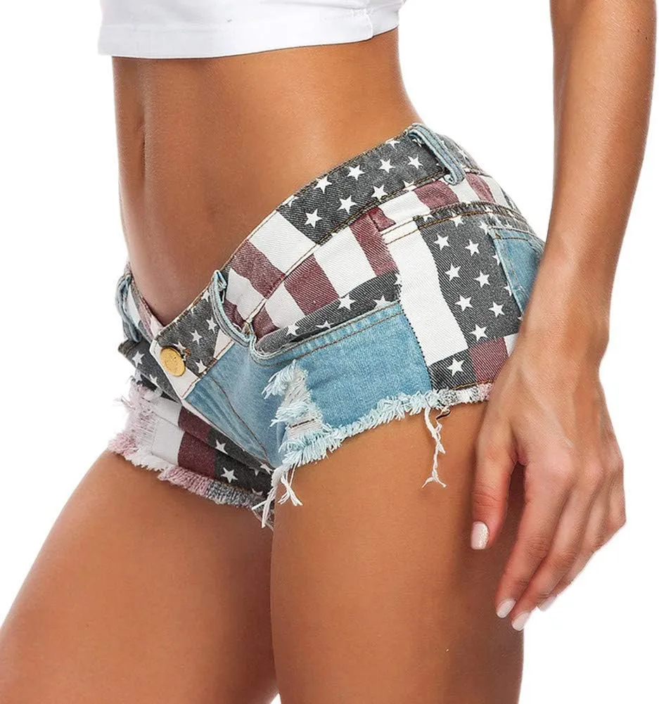 Cresay Women's Sexy Cut Off Denim Jeans Shorts Mini Hot Pants Clubwear