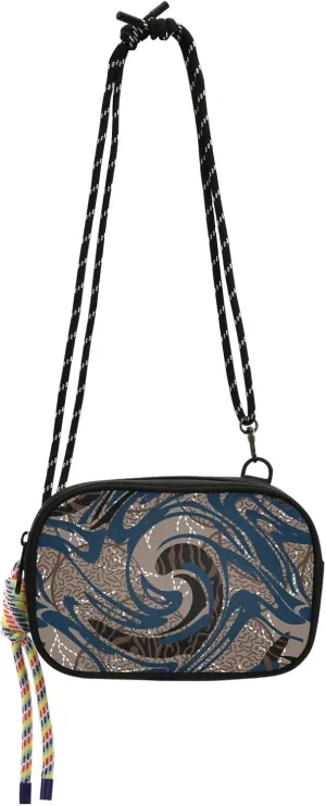 Crossbody Bag Bold Colorful Patterns Brown Cell Phone Purse Wallet with Credit Card Slots Multicolor Handbag with Adjustable Strap Fits Phone Keys And More