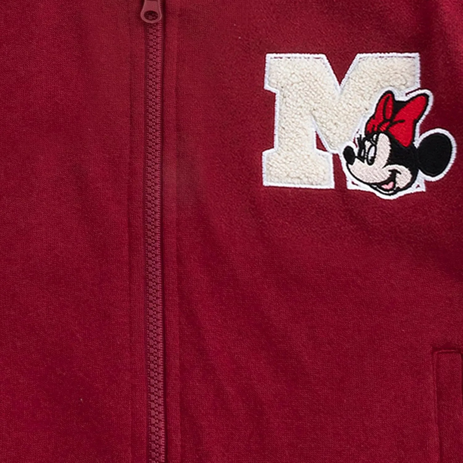 Disney Lilo & Stitch Minnie Mouse Girls Letterman Varsity Bomber Jacket for Big Kids
