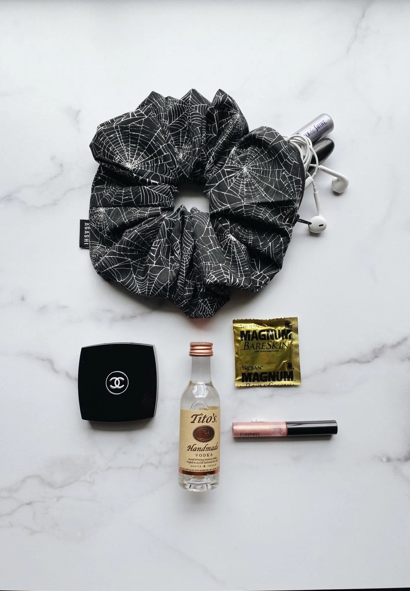 DIY Kit or Made to Order Zipper Spiderweb Scrunchies