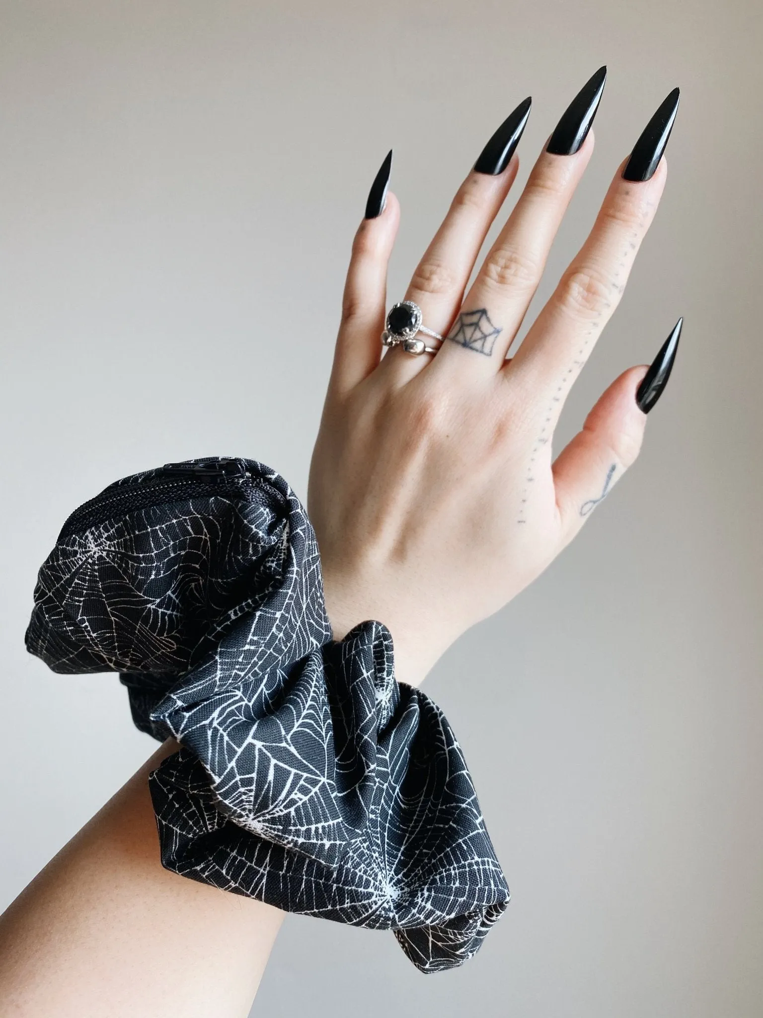 DIY Kit or Made to Order Zipper Spiderweb Scrunchies