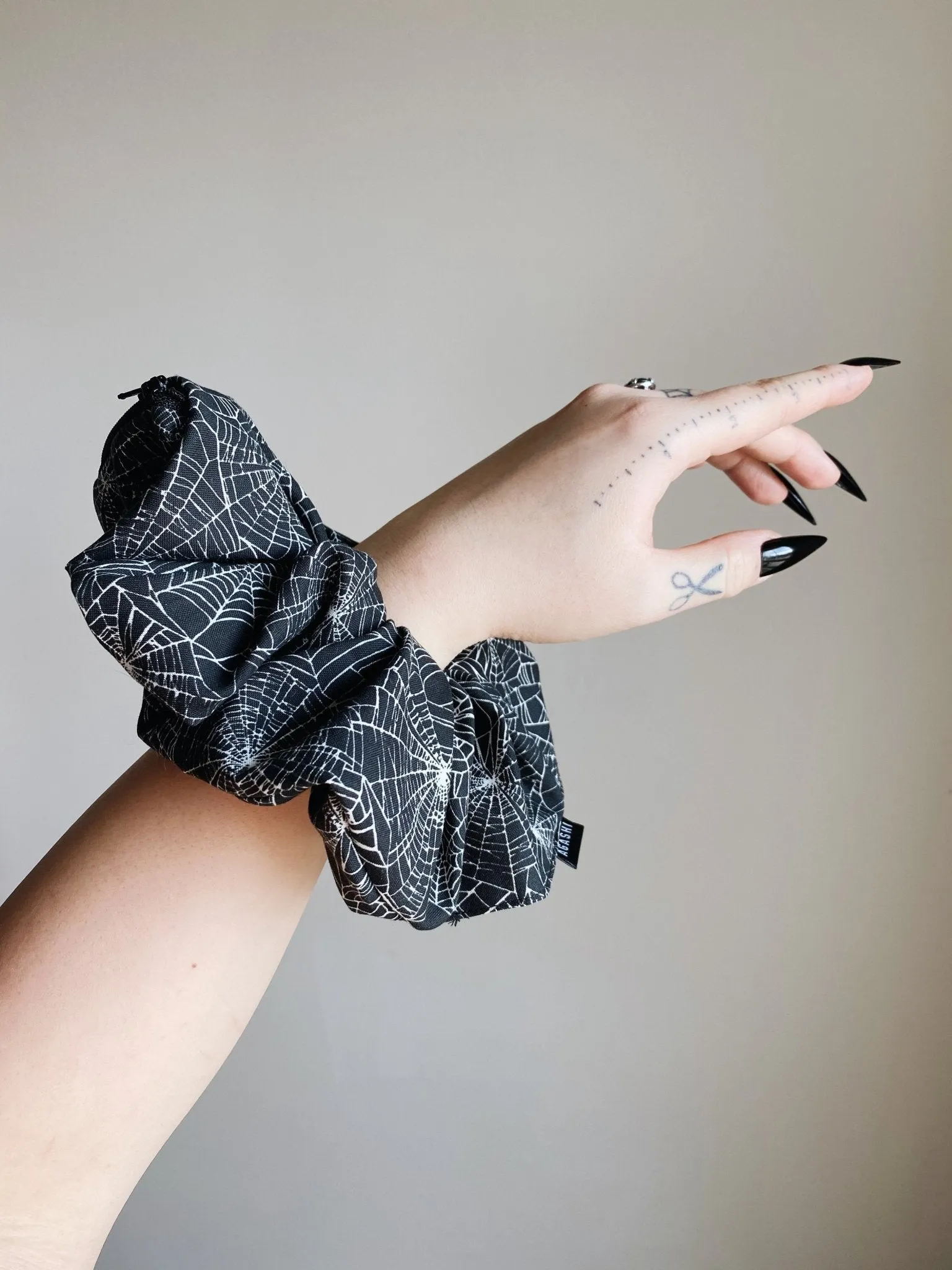 DIY Kit or Made to Order Zipper Spiderweb Scrunchies