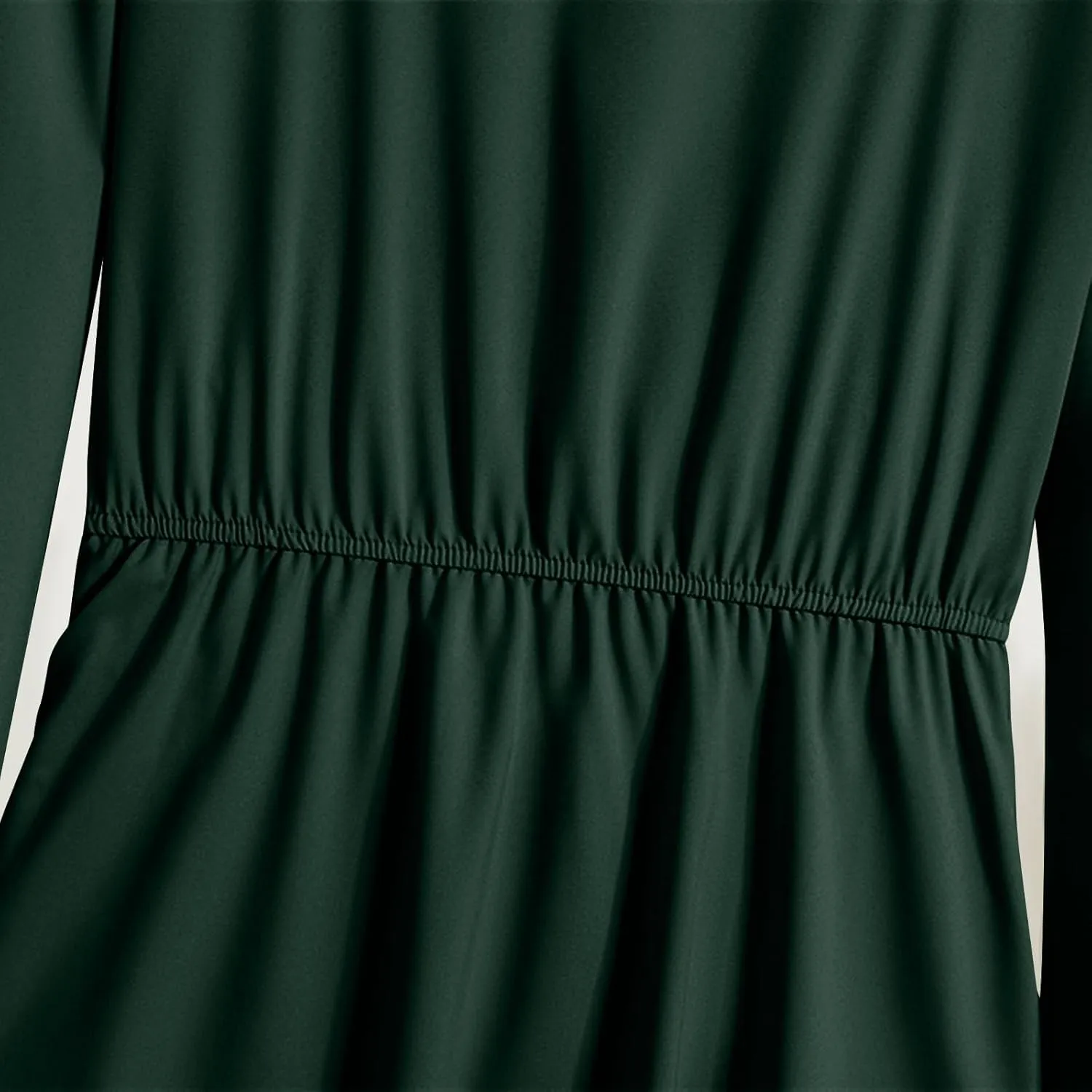 Dresses for Women Fall Casual 2024 Big Hem Elastic Waist Flowy Dress Long Sleeve Comfy Outdoor Vacation Maxi Dresses