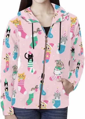 Fall Jacket Women Christmas Tree Pattern Womens Zip Up Sweatshirt Oversized Hoodies Sweater