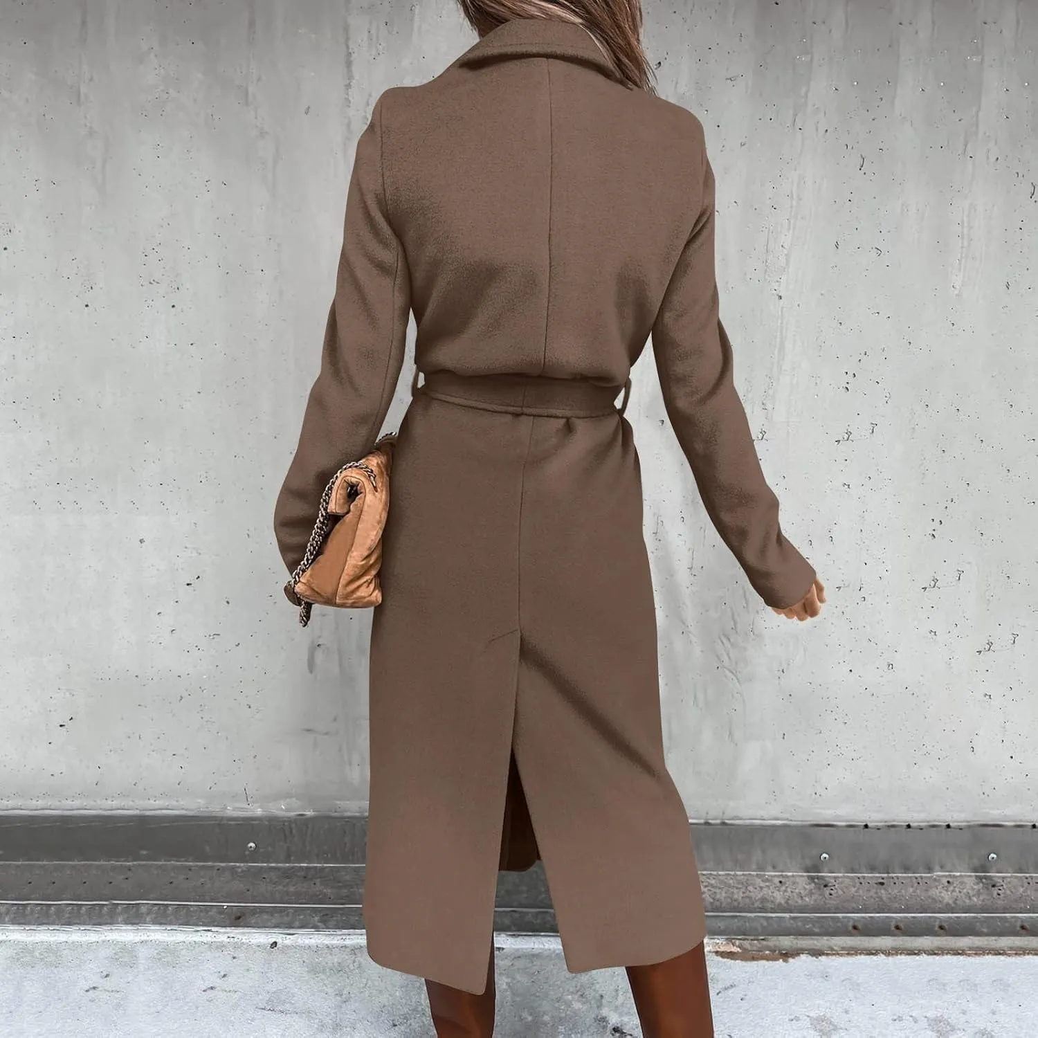 Fashion Trench Coat for Women 2025 Long Overcoat Work Casual Blazer Woolen Coats Fall Winter Cardigan Jackets