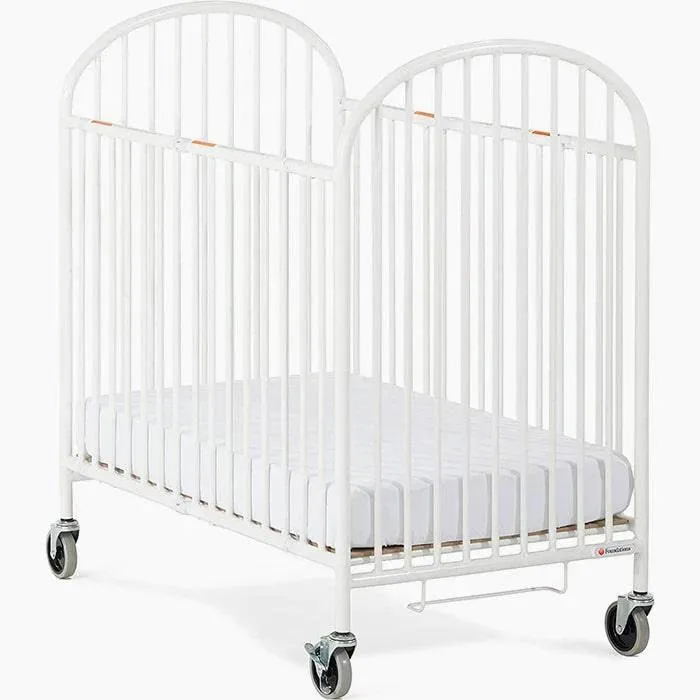 Foundations Pinnacle™ Compact Folding Crib with Oversized Casters (Foam Mattress)