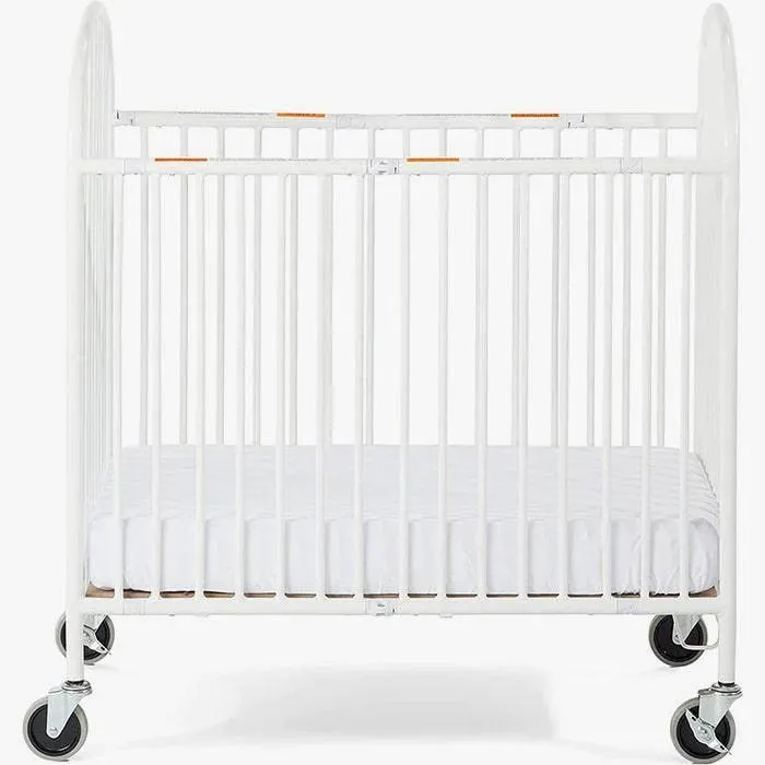 Foundations Pinnacle™ Compact Folding Crib with Oversized Casters (Foam Mattress)