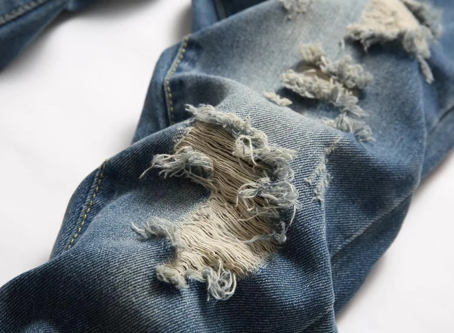 FREDD MARSHALL Boy's Skinny Fit Ripped Destroyed Distressed Fashion Kids Denim Jeans Pants