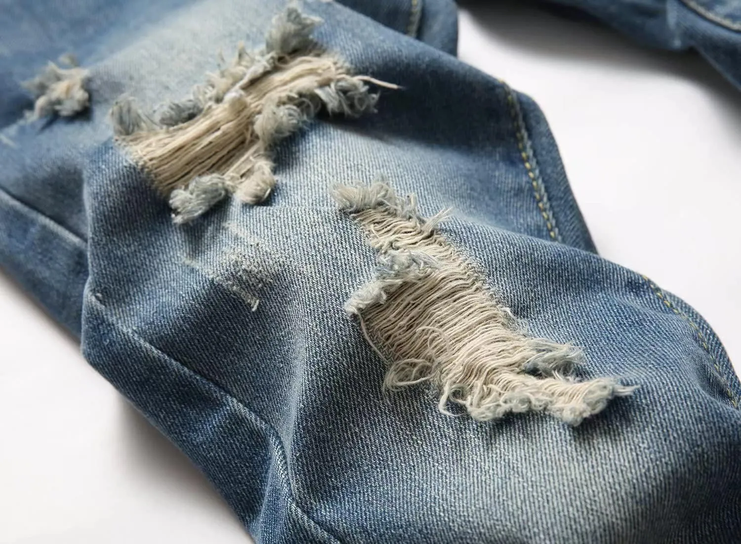 FREDD MARSHALL Boy's Skinny Fit Ripped Destroyed Distressed Fashion Kids Denim Jeans Pants