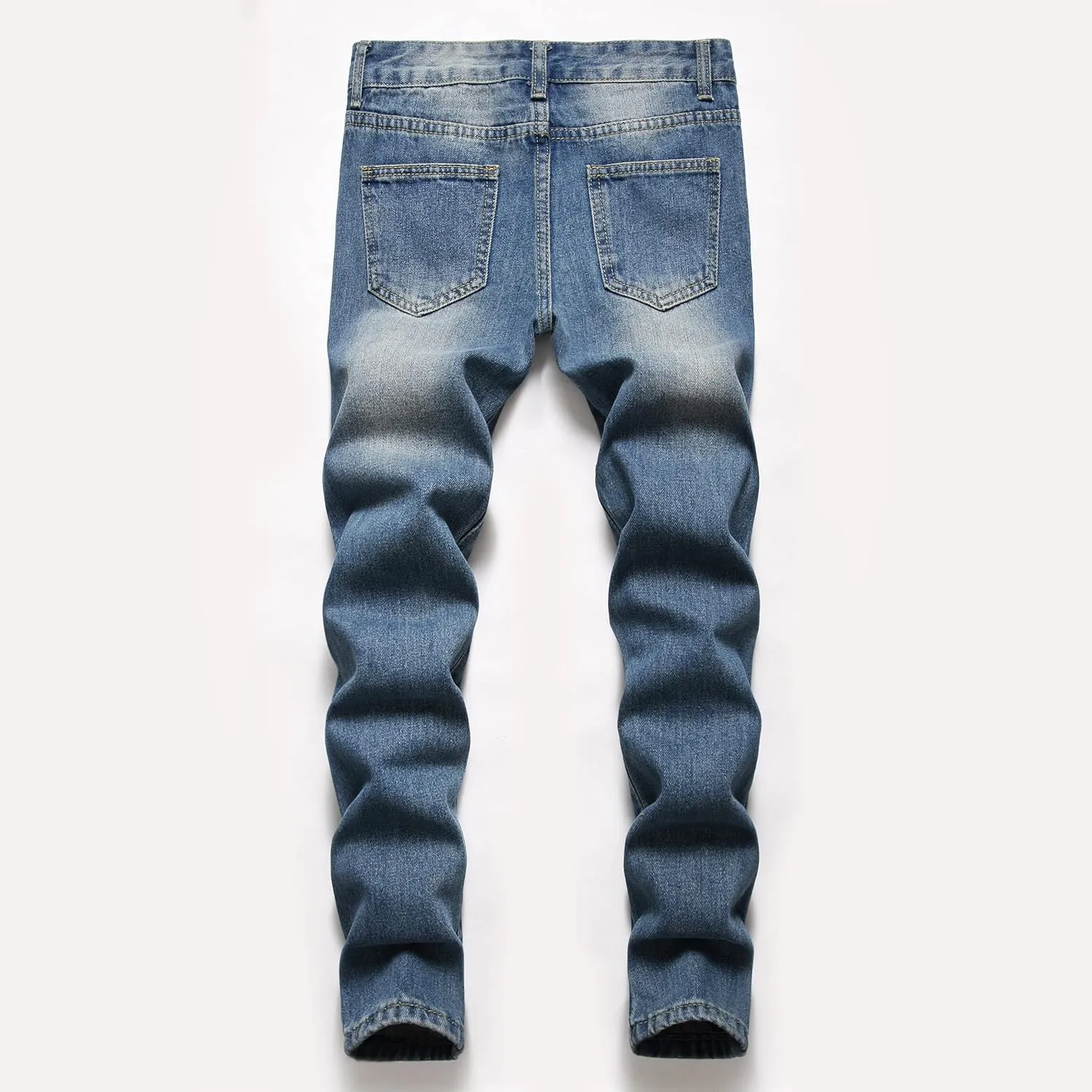 FREDD MARSHALL Boy's Skinny Fit Ripped Destroyed Distressed Fashion Kids Denim Jeans Pants