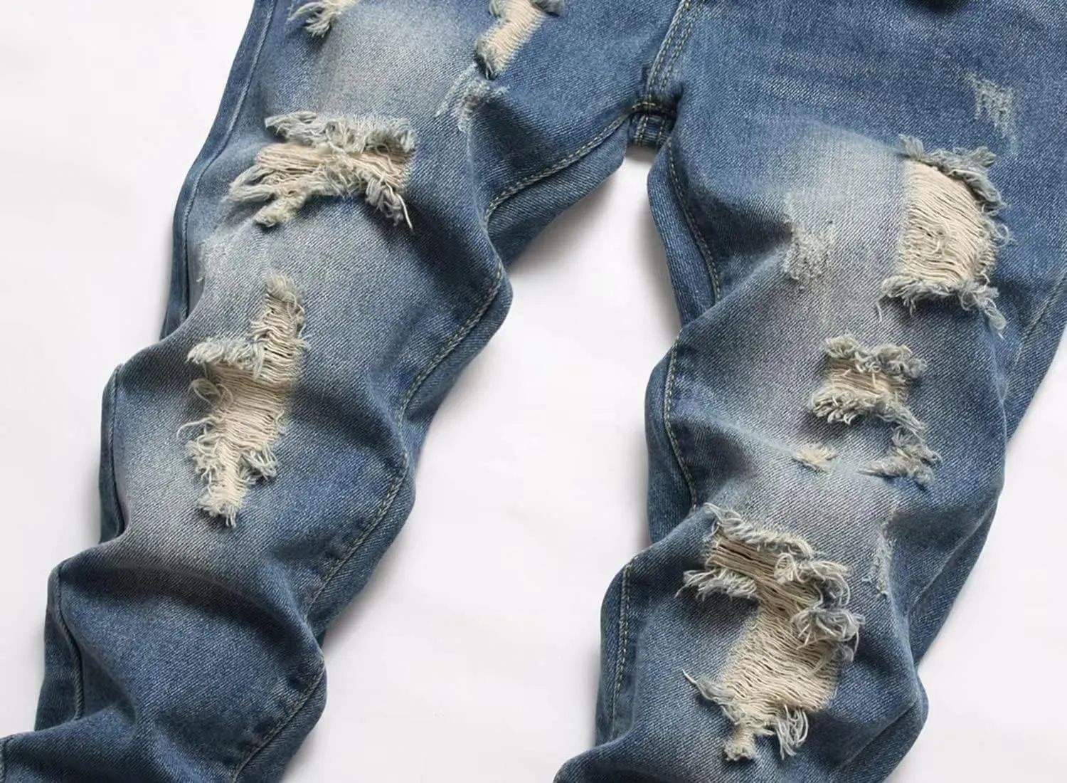 FREDD MARSHALL Boy's Skinny Fit Ripped Destroyed Distressed Fashion Kids Denim Jeans Pants