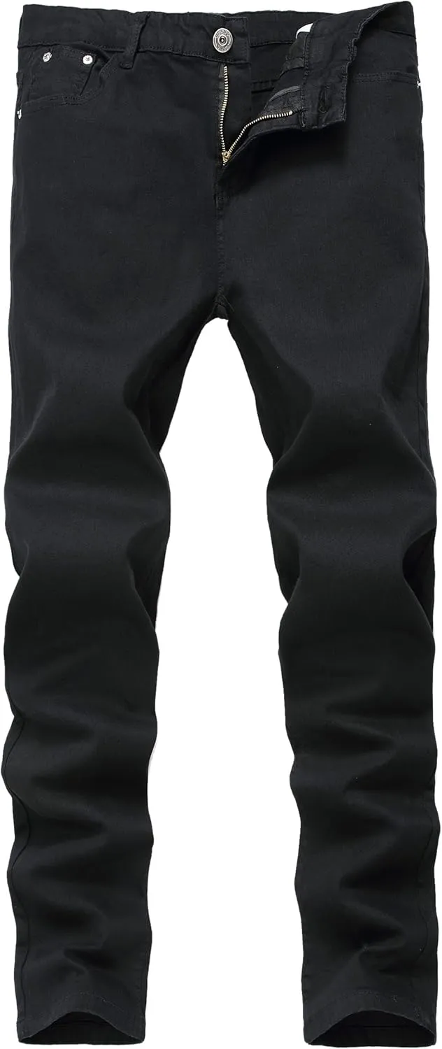 FREDD MARSHALL Men's Skinny Slim Fit Stretch Straight Leg Fashion Jeans Pants