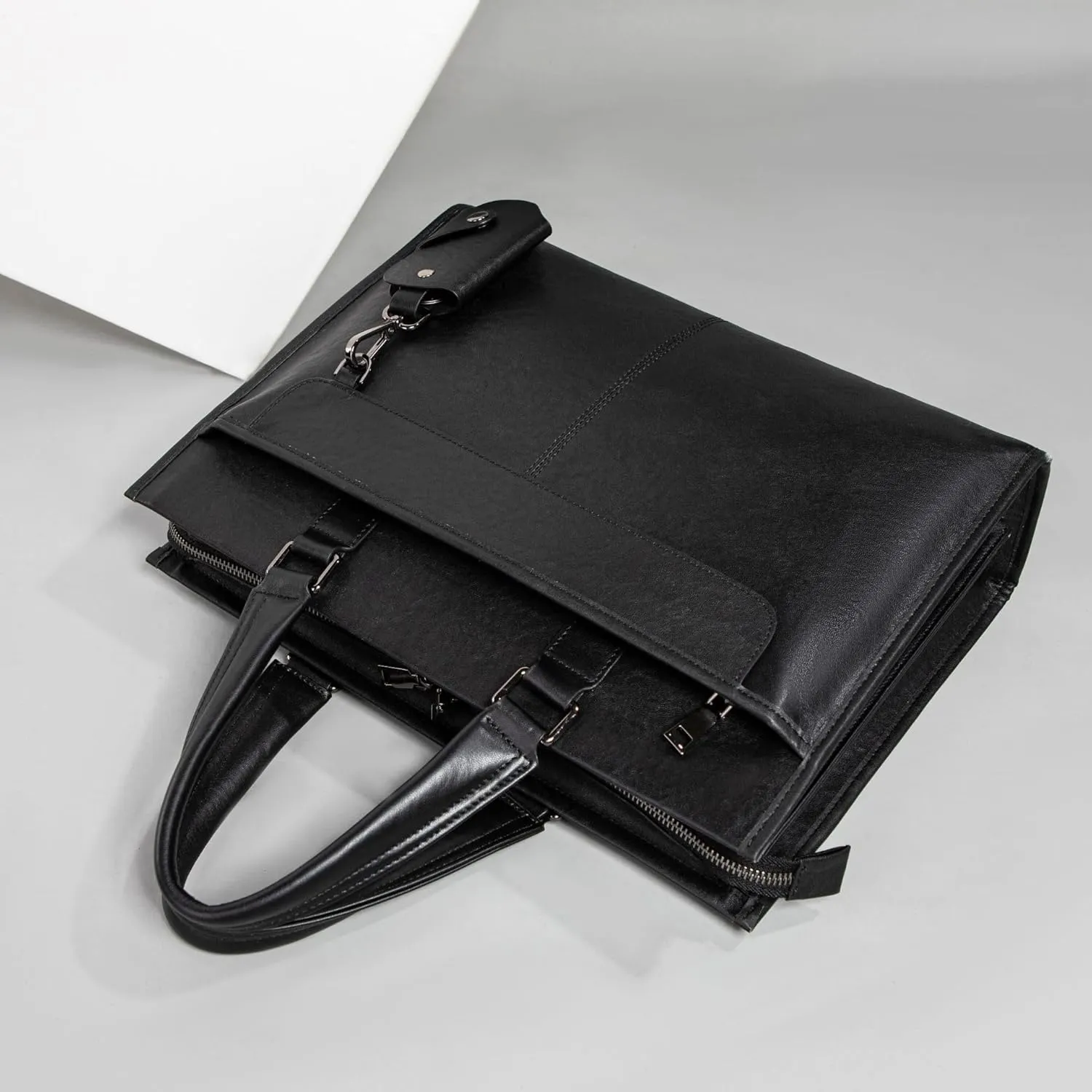 French Men's genuine leather handbag men's business briefcase cowhide bag ffor Commuting Travel Business