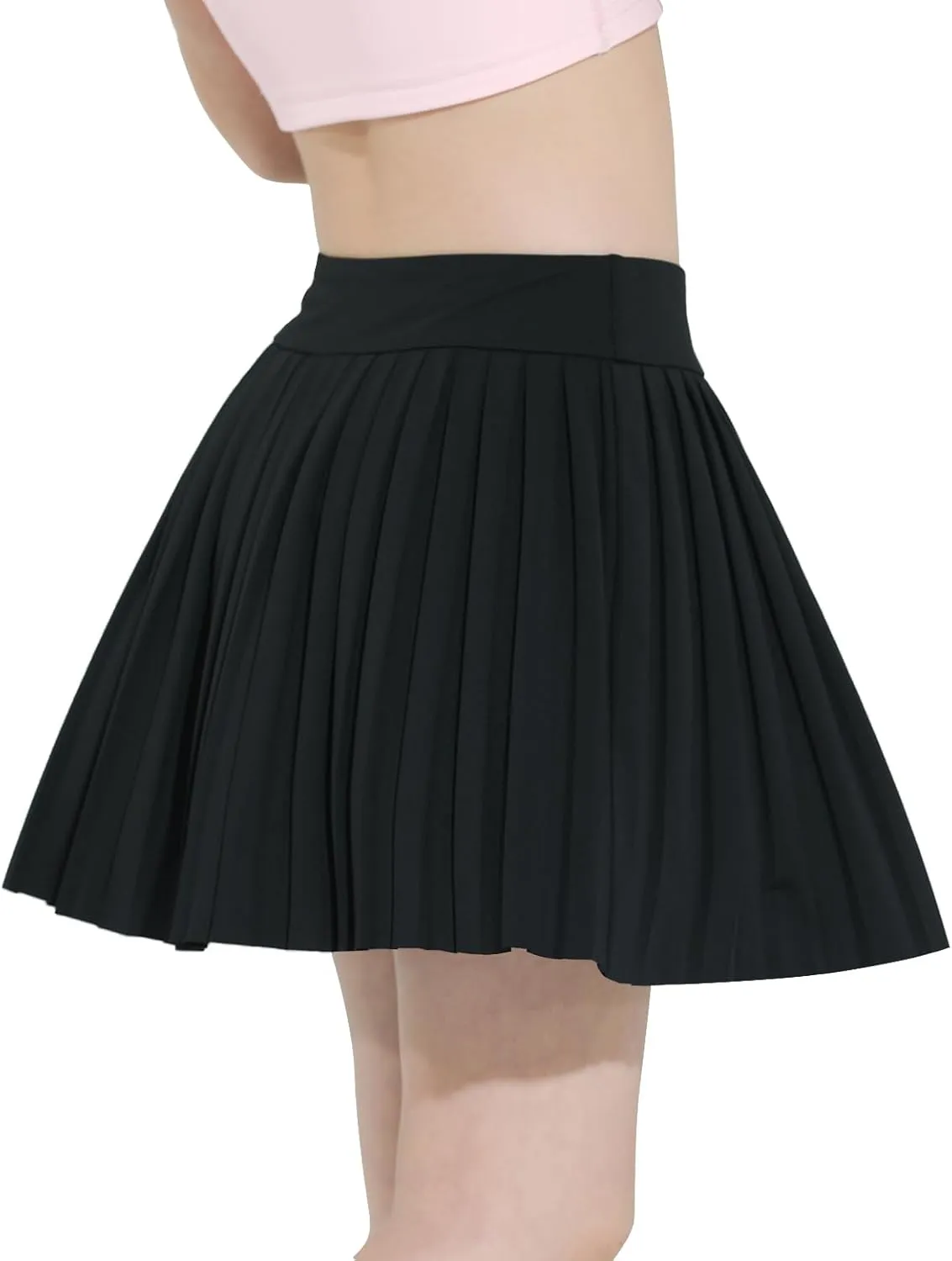 Girls Pleated Tennis Skirt with Shorts Athletic Skorts with Pocket Golf Uniform Cheer Skirts for Toddler Kids 5-14Y