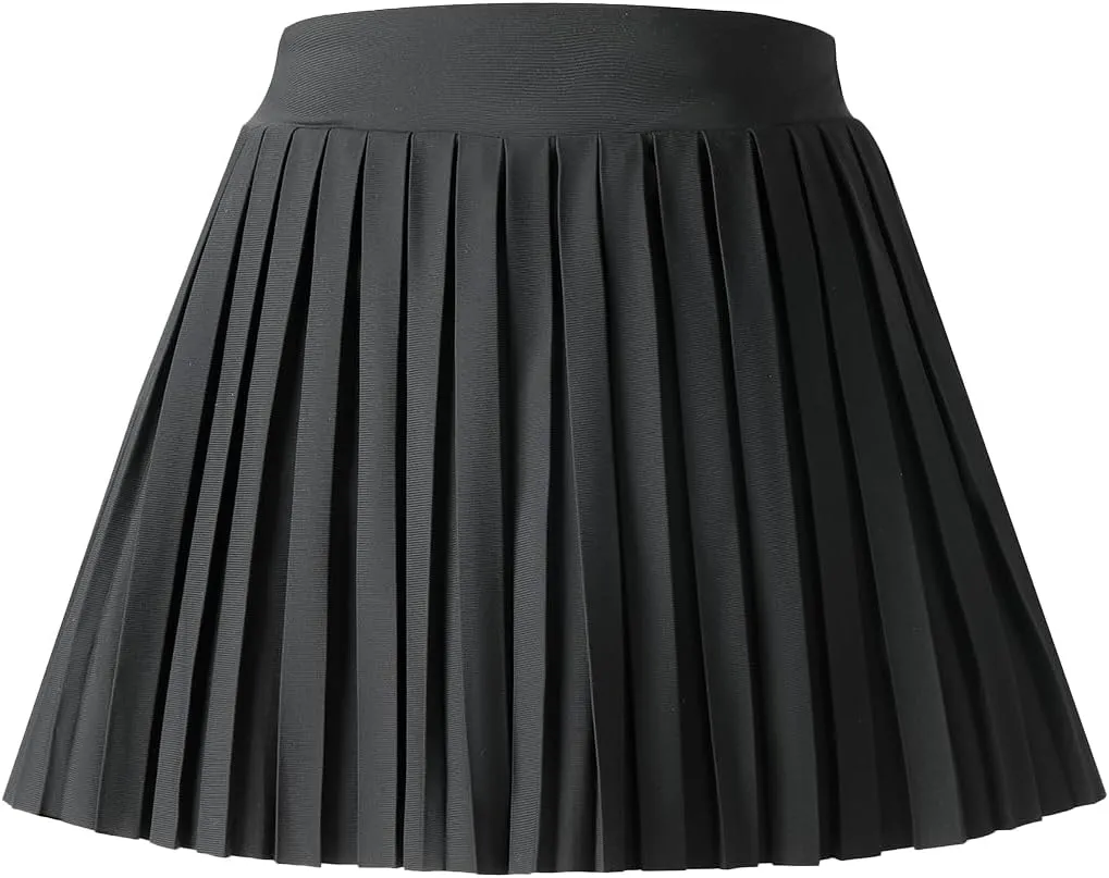 Girls Pleated Tennis Skirt with Shorts Athletic Skorts with Pocket Golf Uniform Cheer Skirts for Toddler Kids 5-14Y