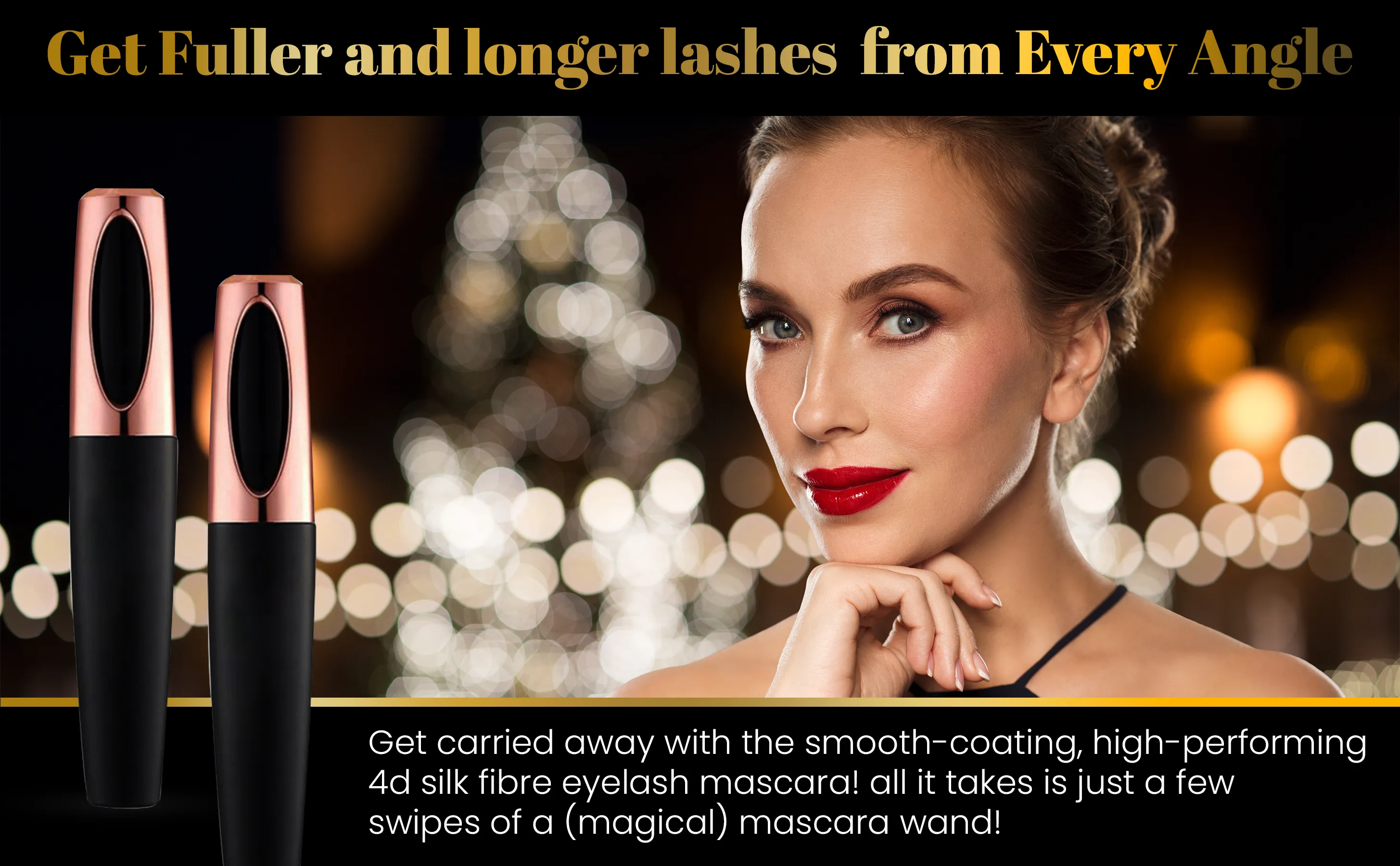 Glamza 4D Mascara – Volumising & Lengthening Lash Revolution | Free UK Postage