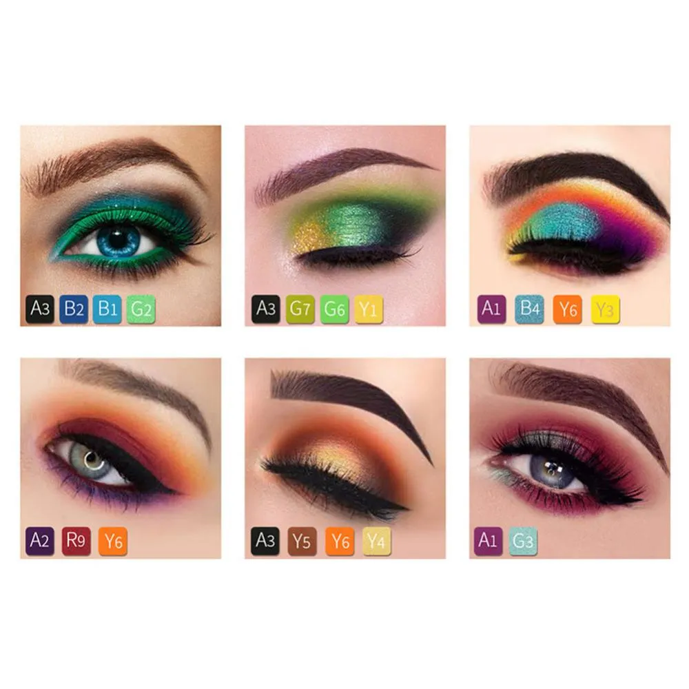 GLAZZI 108 Color Eyeshadow Blush Cosmetic Foundation Face Powder Makeup Sets Eye Shadows Palette Eyes Makeup Gift Brushes