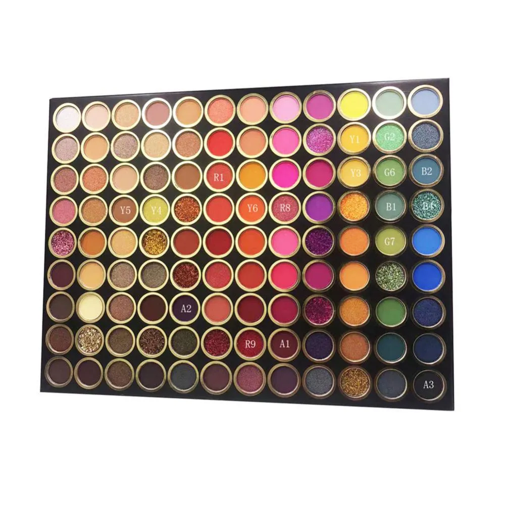 GLAZZI 108 Color Eyeshadow Blush Cosmetic Foundation Face Powder Makeup Sets Eye Shadows Palette Eyes Makeup Gift Brushes