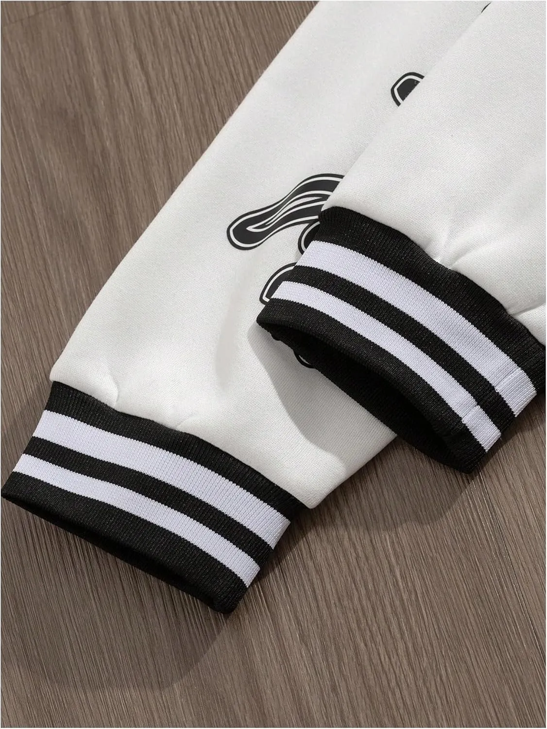 GORGLITTER Men's Letter Graphic Button Varsity Letterman Jackets Vintage Long Sleeve Bomber Jacket Coat