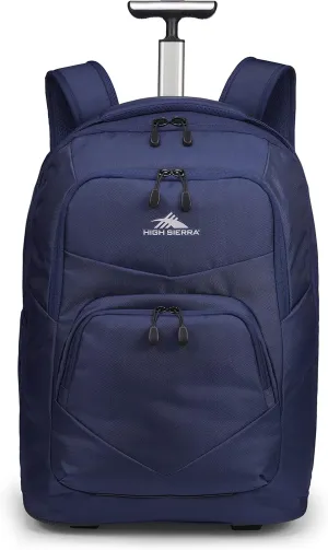 High Sierra Freewheel Pro Wheeled Backpack In True Navy