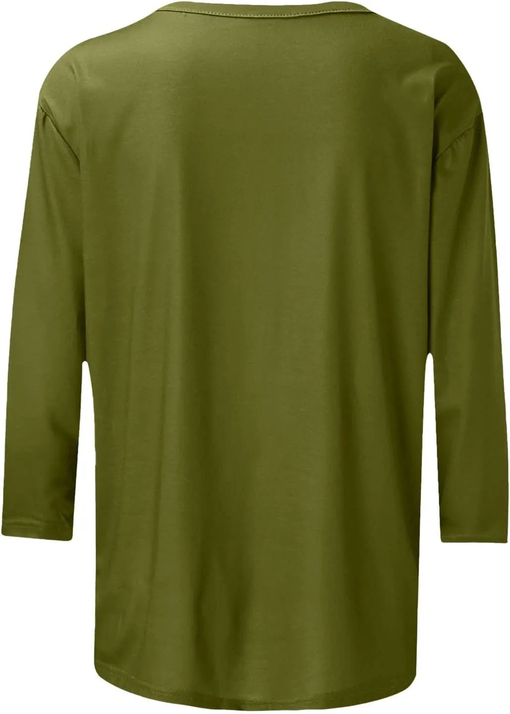 jovati Summer 3/4 Sleeve Tops For Women 2024 Crewneck Basic Blouses Casual Loose Fit Pullover Cute Going Out Shirts