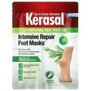 Kerasal restorative foot masks with natural tea tree oil, 2 pcs.