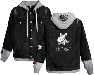 KPOP Rapper Jeans Denim Jacket Love Printed Fashion Sport Hip Hop Hoodies