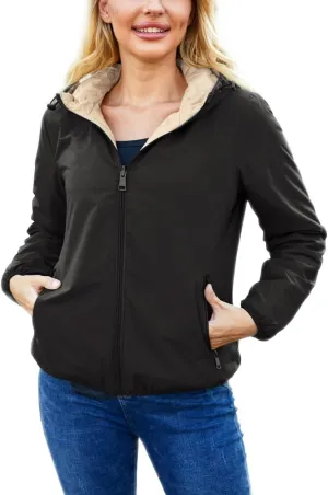 Lightweight Jacket Women Trench Coat with Hood Waterproof Insulated Windbreaker Packable Puffer Jacket