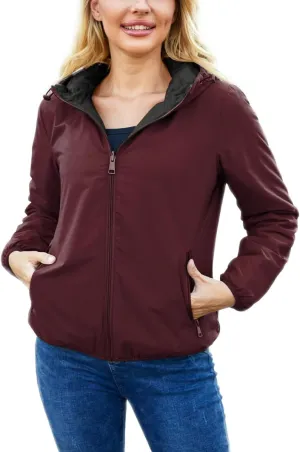 Lightweight Jacket Women Trench Coat with Hood Waterproof Insulated Windbreaker Packable Puffer Jacket