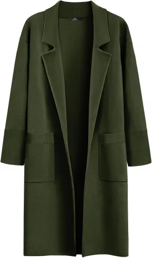LILLUSORY Women's Long Dressy Cardigan Sweaters Fall Oversized Coatigan Jackets 2025 Knit Business Casual Winter Coats