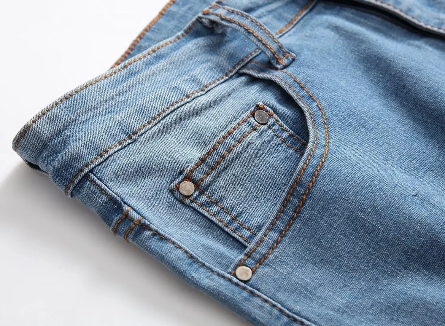 Men's Ripped Skinny Slim Fit Stretch Distressed Destroyed Jeans Denim Pants