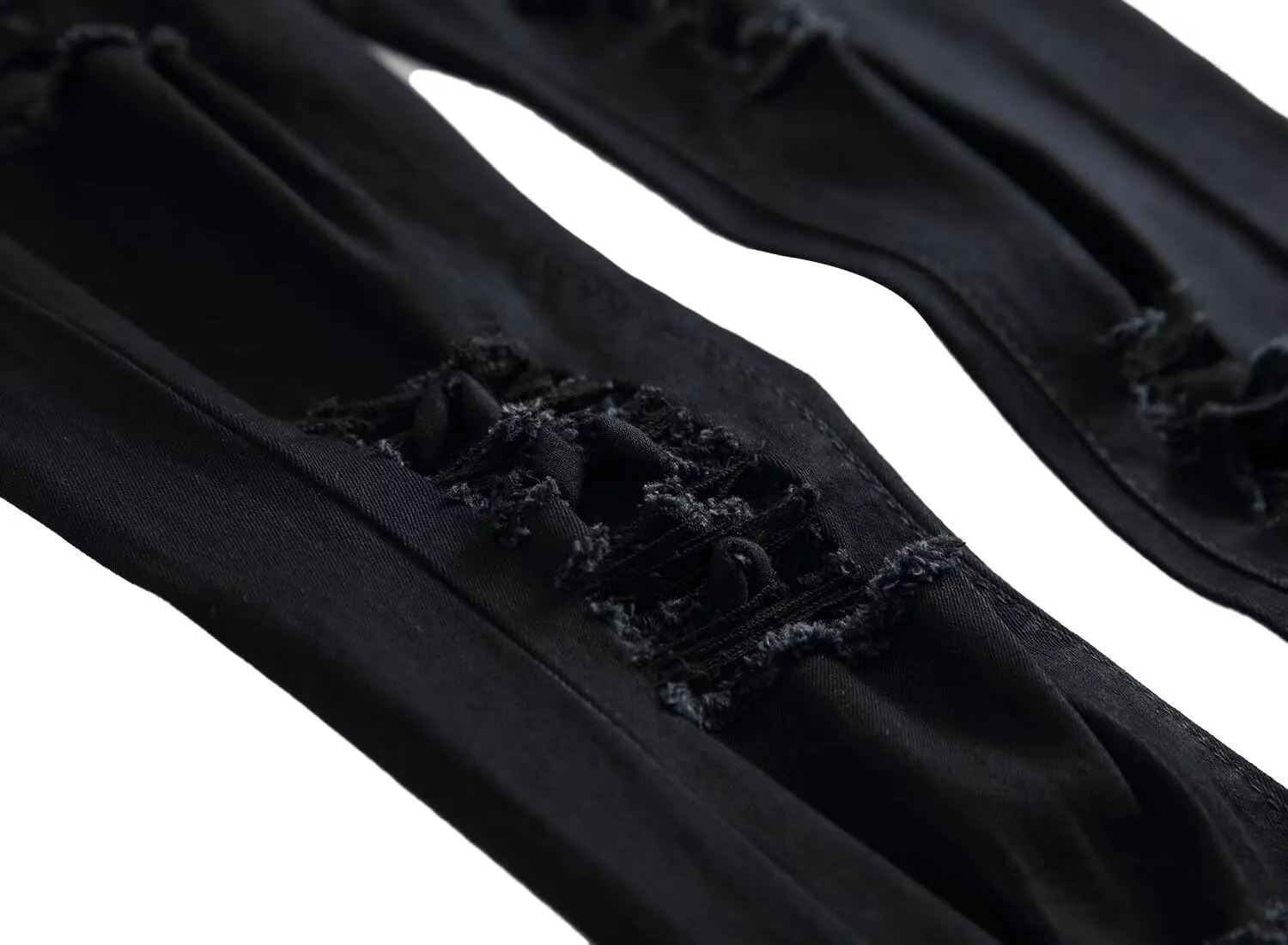 Men's Ripped Skinny Slim Fit Stretch Distressed Destroyed Jeans Denim Pants