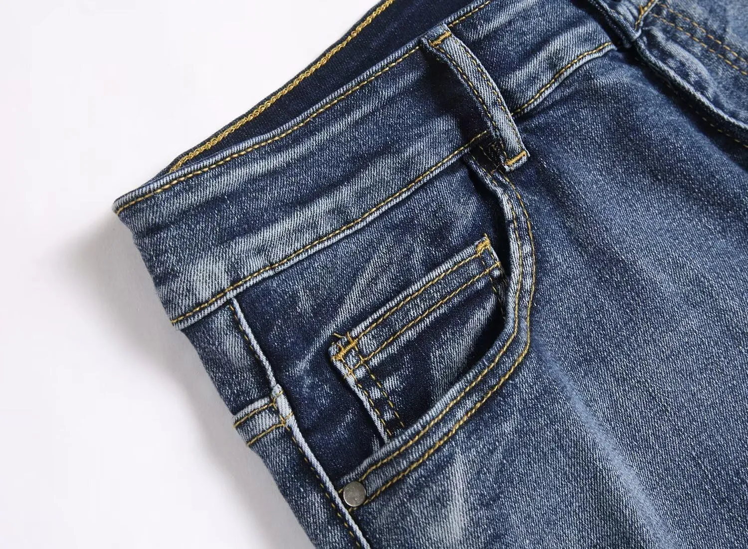 Men's Ripped Skinny Slim Fit Stretch Distressed Destroyed Jeans Denim Pants